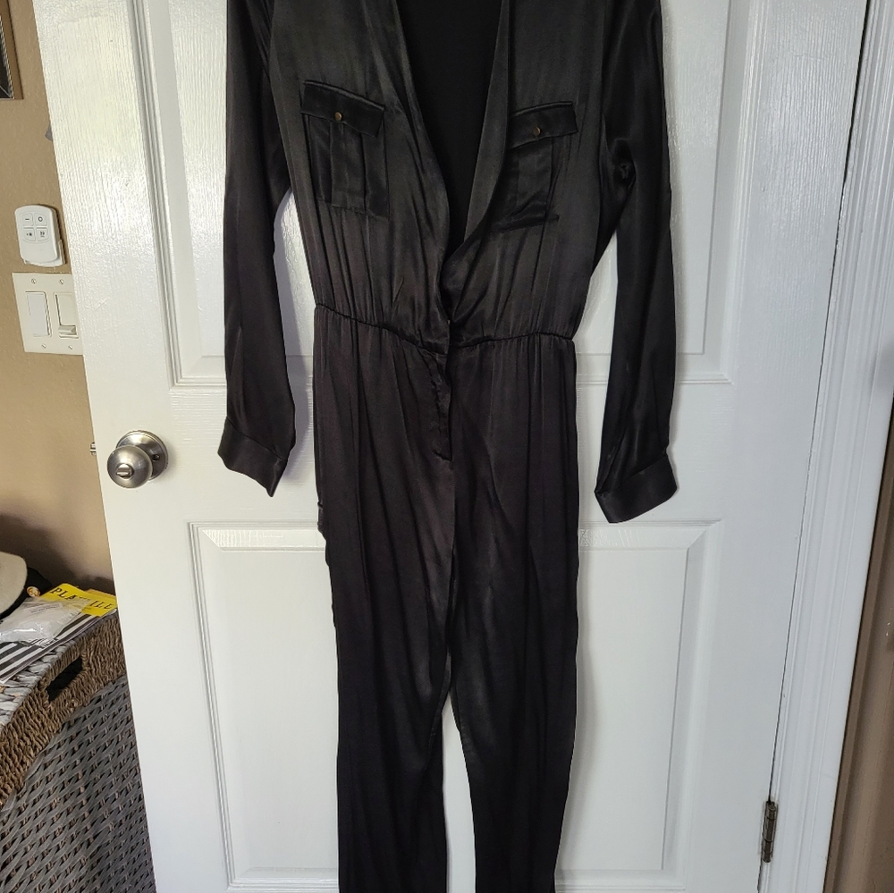 Satin Cargo Jumpsuit by JLUXLABEL M